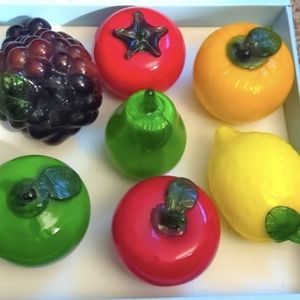 Murano style glass fruit